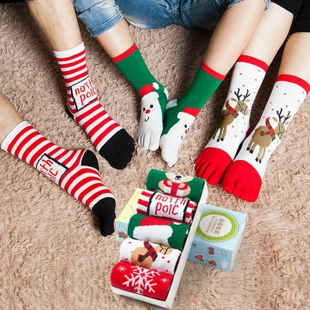LINMOUA Christmas Unisec Print Multicolor Toe Socks Five Finger Sock Cotton Funny Socks
LINMOUA Christmas Unisec Print Multicolor Toe Socks Five Finger Sock Cotton Funny Socks