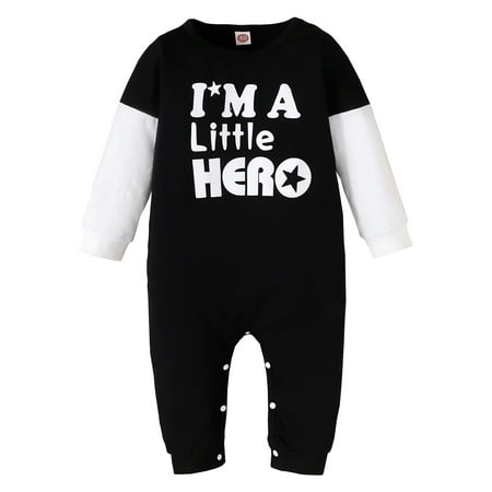 OLLUISNEO Infant Baby Boys Romper Winter Romper Letter Printed Splice Long Sleeve One-piece Jumpsuit 9-12 Months Black
OLLUISNEO Infant Baby Boys Romper Winter Romper Letter Printed Splice Long Sleeve One-piece Jumpsuit 9-12 Months Black