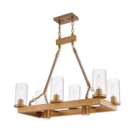Aged Gold Tone Finish Island Lighting Steel Material Medium Base 15 Wide 6 Light Fixture
Aged Gold Tone Finish Island Lighting Steel Material Medium Base 15 Wide 6 Light Fixture