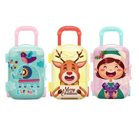 3Pcs Simulation Suitcase Toys Creative Cartoon Portable Trolley Cases Toys Educational Toys for Children Kids (Mixed Pattern Delivery)
3Pcs Simulation Suitcase Toys Creative Cartoon Portable Trolley Cases Toys Educational Toys for Children Kids (Mixed Pattern Delivery)