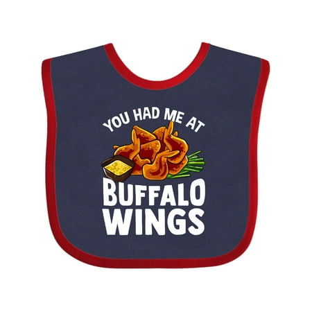Inktastic Buffalo Wings Game Day Snack Gift Baby Boy or Baby Girl Bib