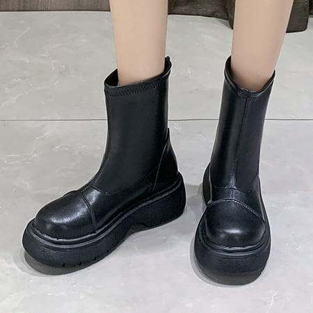 Fashion Autumn Women Ankle Boots Thick Bottom Solid Color Round Toe Mid Top Casual And Comfortable
Fashion Autumn Women Ankle Boots Thick Bottom Solid Color Round Toe Mid Top Casual And Comfortable