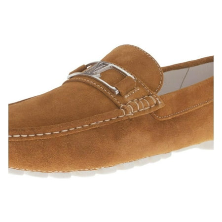 Mens Penny Tan Leather Comfort Driving Shoes Luciano