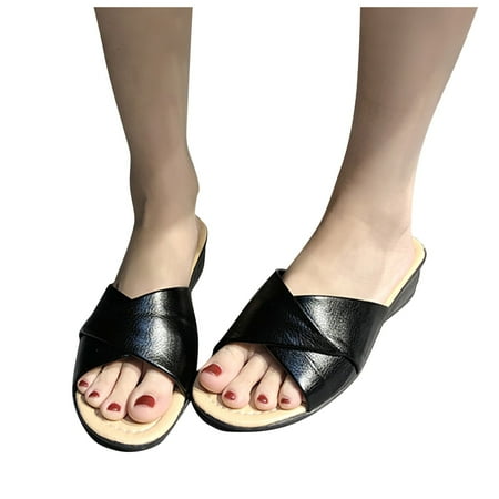 Blphud Slippers for Women Daily Wear Womens Leather Slippers Women s Summer Fashion Open Toe Cool Slippers Casual Comfortable Outdoor Beach Slippers Womens Slippers Black 41
Blphud Slippers for Women Daily Wear Womens Leather Slippers Women s Summer Fashion Open Toe Cool Slippers Casual Comfortable Outdoor Beach Slippers Womens Slippers Black 41