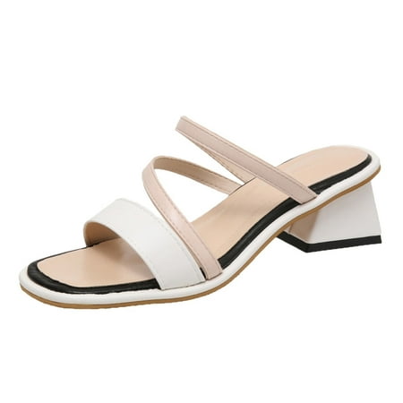 GNEIKDEING Summer Women Sandals Mid Heel Chunky Heel Open Toe Strap Slip On Casual Gift on Clearance
GNEIKDEING Summer Women Sandals Mid Heel Chunky Heel Open Toe Strap Slip On Casual Gift on Clearance