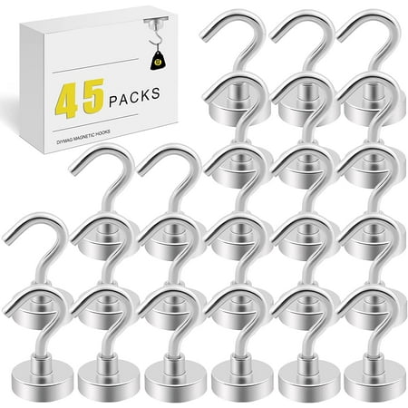 DIYMAG Magnetic Hooks 22Lbs Strong Magnet Hooks for Kitchen Home Cruise Workplace Office and Garage 45 Packs
DIYMAG Magnetic Hooks 22Lbs Strong Magnet Hooks for Kitchen Home Cruise Workplace Office and Garage 45 Packs