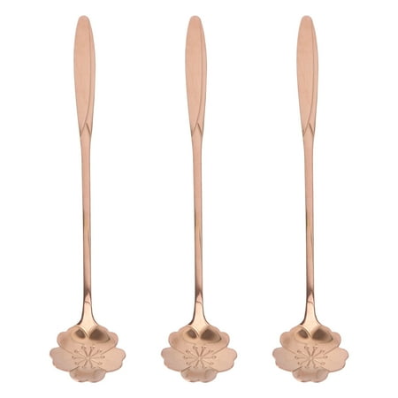 3 Pcs Stainless Steel Spoons Creative Long Handle Petal Shaped Heads Stirring Coffee Spoons for Honey Milk Tea Cocktail Dessert
3 Pcs Stainless Steel Spoons Creative Long Handle Petal Shaped Heads Stirring Coffee Spoons for Honey Milk Tea Cocktail Dessert