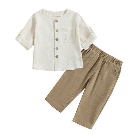 JIEU Kids Outfit Soft Cotton Warm Crewneck Mid Length Sleeve Stand Collar Solid Color Cotton Linen Suit for Boys Or Girls
JIEU Kids Outfit Soft Cotton Warm Crewneck Mid Length Sleeve Stand Collar Solid Color Cotton Linen Suit for Boys Or Girls