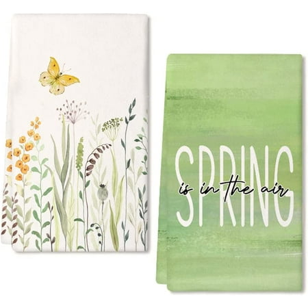 Fupoqi Spring Kitchen Towels for Spring Decor Flower Leaves Dish Towels 18x26 Inch Ultra Absorbent Bar Drying Cloth Spring is in the air Sign Hand Towel for Kitchen Bathroom Party Home D
Fupoqi Spring Kitchen Towels for Spring Decor Flower Leaves Dish Towels 18x26 Inch Ultra Absorbent Bar Drying Cloth Spring is in the air Sign Hand Towel for Kitchen Bathroom Party Home D