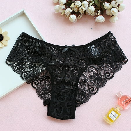 5pcs Women’s Plus Size Underwear Low Rise Briefs Plus Size Lace Panties