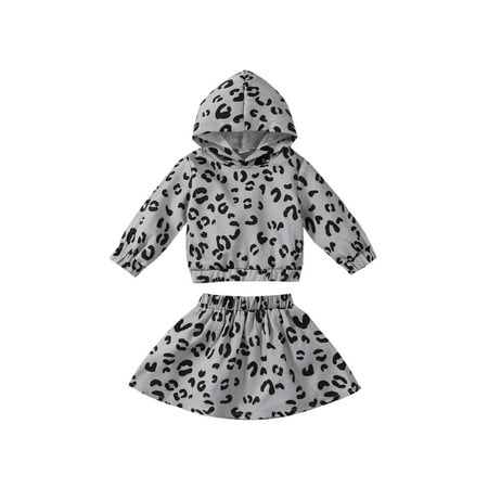 IZhansean Fashion Toddler Baby Girls 2Pcs Clothes Leopard Printed Hooded Long Sleeve Tops A-Line Skirts Outfits Gray 1-2 Years
IZhansean Fashion Toddler Baby Girls 2Pcs Clothes Leopard Printed Hooded Long Sleeve Tops A-Line Skirts Outfits Gray 1-2 Years