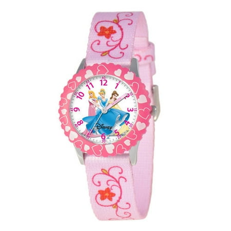 Disney Watches Kid's Princess Time Teacher Watch in Pink with Pink Bezel