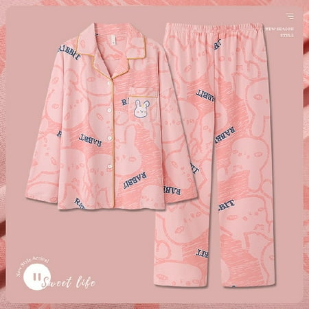 PIKADINGNIS New 2 Piece Women Set Spring Autumn Long Sleeve Pajamas for Woman Cotton Fashion Sleepwear Heart Print Soft Ladies Pajama Set
PIKADINGNIS New 2 Piece Women Set Spring Autumn Long Sleeve Pajamas for Woman Cotton Fashion Sleepwear Heart Print Soft Ladies Pajama Set