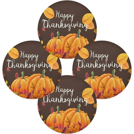 SKYSONIC Thanksgiving Pumpkin Round Placemats for Dining Table Non-Slip Heat-Resistant Polyester Table Mats Set of 4 Washable Table Mats for Kitchen Dining Table Decoration
SKYSONIC Thanksgiving Pumpkin Round Placemats for Dining Table Non-Slip Heat-Resistant Polyester Table Mats Set of 4 Washable Table Mats for Kitchen Dining Table Decoration