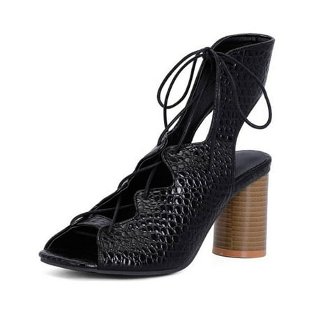 TUOBARR Heel Sandals for Women Women s Summer Fish Mouth Sandals Snake Print Leopard Print Chunky Heels Black
TUOBARR Heel Sandals for Women Women s Summer Fish Mouth Sandals Snake Print Leopard Print Chunky Heels Black