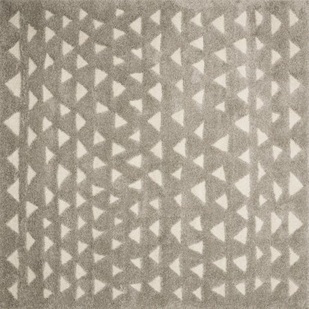 Alexander Home Moroccan Beige/ Taupe Geometric Square Shag Rug - 7'7" x 7'7" Square