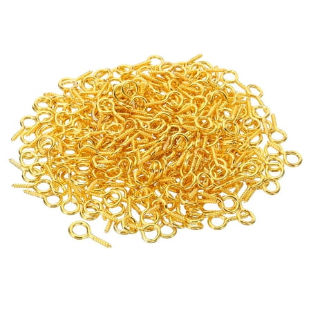 Uxcell 4mm ID x 15mm L Screw Eyes Pin Mini Small Eye Hooks Golden 300 Pack
Uxcell 4mm ID x 15mm L Screw Eyes Pin Mini Small Eye Hooks Golden 300 Pack