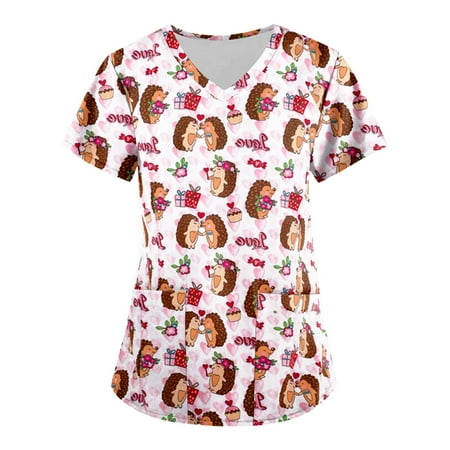 CHMORA Digital Print Stretch Scrubs Top - Pandamed Notch Neck Women Stretch Top Positioning Printing Top(Watermelon Red S)
CHMORA Digital Print Stretch Scrubs Top - Pandamed Notch Neck Women Stretch Top Positioning Printing Top(Watermelon Red S)