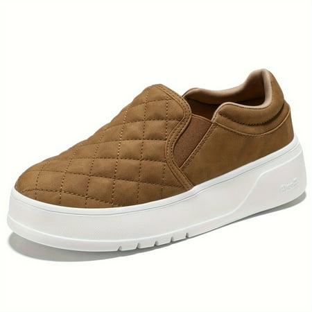 Womens Trendy Quilted Platform Sneakers - Lightweight Slip-On Design with Pillow Cushioning for Comfortable Casual Wear - Effortless Style for All-Day Support
Womens Trendy Quilted Platform Sneakers - Lightweight Slip-On Design with Pillow Cushioning for Comfortable Casual Wear - Effortless Style for All-Day Support