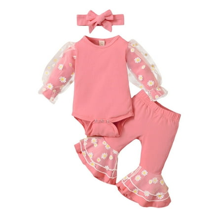 LAPAKIDS 3-6 Months Newborn Infant Clothes for Baby Girl Outfits Floral Print Long Sleeve Bodysuit Top & Flare Pants
LAPAKIDS 3-6 Months Newborn Infant Clothes for Baby Girl Outfits Floral Print Long Sleeve Bodysuit Top & Flare Pants