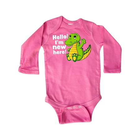 Inktastic Hello I m New Here with Cute Baby Alligator Gift Baby Boy or Baby Girl Long Sleeve Bodysuit
Inktastic Hello I m New Here with Cute Baby Alligator Gift Baby Boy or Baby Girl Long Sleeve Bodysuit
