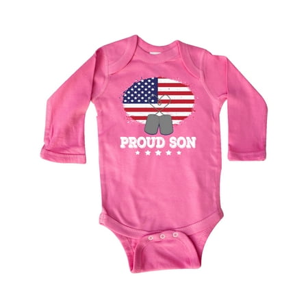 Inktastic Military Proud Son US Flag Gift Baby Boy or Baby Girl Long Sleeve Bodysuit
Inktastic Military Proud Son US Flag Gift Baby Boy or Baby Girl Long Sleeve Bodysuit