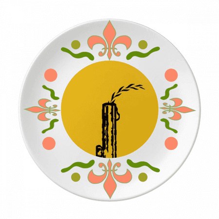 Peace Olive Branch Anti-war Flower Ceramics Plate Tableware Dinner Dish