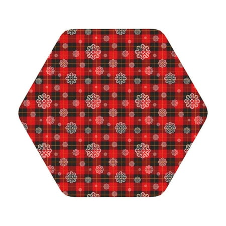 Giroia Snowflakes On A Buffalo Plaid Coasters Leather Coasters Set of 6 Coaster for Drinks Hexagon
Giroia Snowflakes On A Buffalo Plaid Coasters Leather Coasters Set of 6 Coaster for Drinks Hexagon