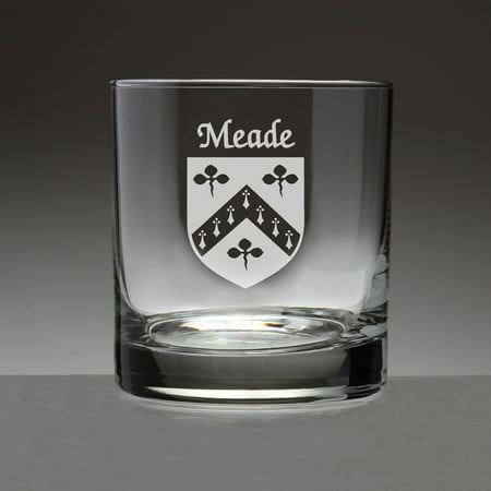 Meade Irish Coat of Arms Tumbler Glasses - Set of 4 (Sand Etched)