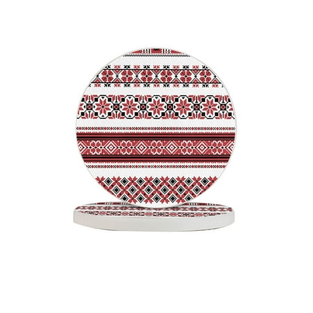 Circular Drink Coasters Set Ukrainian Handmade Illustration Ethnic Traditional Accents Art And Craft Themeprinted Beautiful Home Decor Diatomite Heat-Resistant Diatomite Protect Table Countertop
Circular Drink Coasters Set Ukrainian Handmade Illustration Ethnic Traditional Accents Art And Craft Themeprinted Beautiful Home Decor Diatomite Heat-Resistant Diatomite Protect Table Countertop