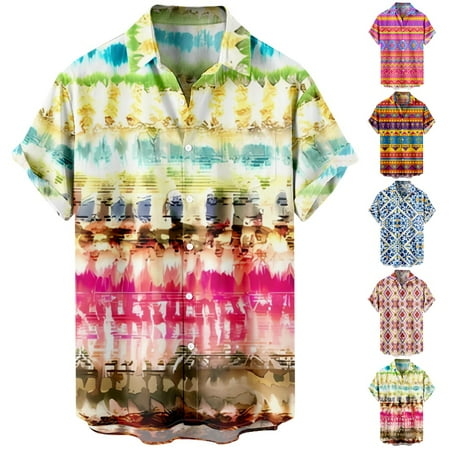 Plus Size Button Down Short Sleeve Shirts Loose Fit Retro Clothing for Men Women
Plus Size Button Down Short Sleeve Shirts Loose Fit Retro Clothing for Men Women