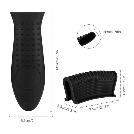 silicone pot holders Cast Iron Skillet Handle Covers Set Non-Slip Silicone Pot Holder Resistant for Kitchen for Pans Griddles Cookware Black
silicone pot holders Cast Iron Skillet Handle Covers Set Non-Slip Silicone Pot Holder Resistant for Kitchen for Pans Griddles Cookware Black