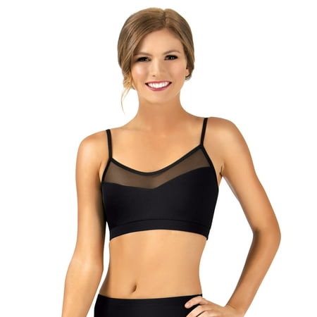 Adult Mesh Neckline Camisole Dance Bra Top