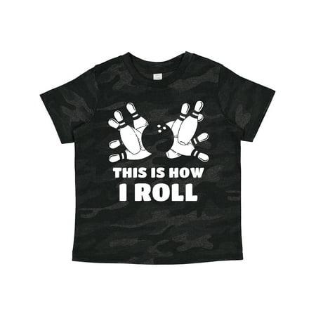 Inktastic How I Roll Bowling Gift Toddler Boy or Toddler Girl T-Shirt