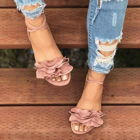 YTJX Women Solid Color Ruffles Round Toe Flat Heel Cross Tied Sandals Rome Shoes PK
YTJX Women Solid Color Ruffles Round Toe Flat Heel Cross Tied Sandals Rome Shoes PK