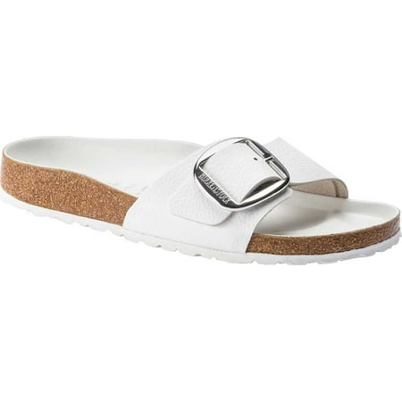 Women s Birkenstock Madrid Big Buckle Slide White Leather 38 N