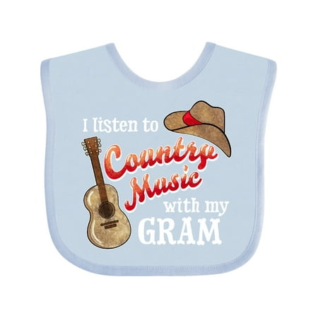 Inktastic I Listen to Country Music with my Gram Guitar and Hat Gift Baby Boy or Baby Girl Bib
Inktastic I Listen to Country Music with my Gram Guitar and Hat Gift Baby Boy or Baby Girl Bib