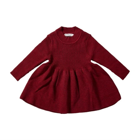 Canrulo Toddler Baby Girls Fall Winter Clothes Sweater Dress Kids Girls Dresses Princess Skirt Wine Red 3-4 Years
Canrulo Toddler Baby Girls Fall Winter Clothes Sweater Dress Kids Girls Dresses Princess Skirt Wine Red 3-4 Years