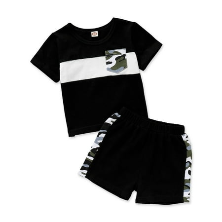 Infant Baby Boy Summer Shorts Outfits Crew Neck Performance T-Shirt And Elastic Shorts 2 PCS Set 9-12 Months
Infant Baby Boy Summer Shorts Outfits Crew Neck Performance T-Shirt And Elastic Shorts 2 PCS Set 9-12 Months