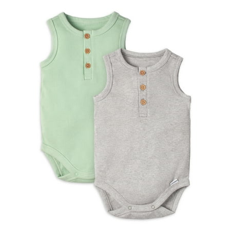 Modern Moments by Gerber Baby Boy Sleeveless Bodysuit 2 Pack Sizes 0/3M-24M