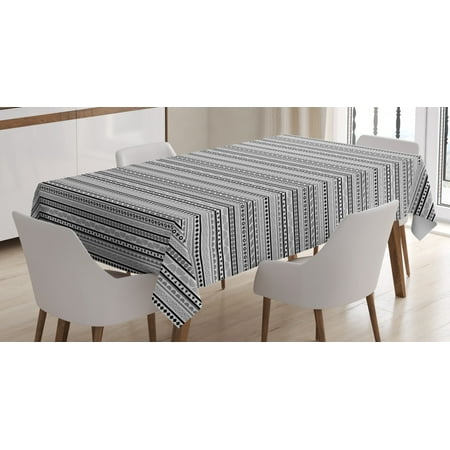 Ethnic Tablecloth Geometric Arrangement Oriental Triangles Rhombuses Bullseye Circles Rectangular Table Cover for Dining Room Kitchen 52 X 70 Inches Pale Grey Black and White by Ambesonne
Ethnic Tablecloth Geometric Arrangement Oriental Triangles Rhombuses Bullseye Circles Rectangular Table Cover for Dining Room Kitchen 52 X 70 Inches Pale Grey Black and White by Ambesonne