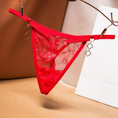 Uorcsa Comfy Thong Lace Temptation Hollow Out Cross Metal Chain Low Waist Women Underpants Red
Uorcsa Comfy Thong Lace Temptation Hollow Out Cross Metal Chain Low Waist Women Underpants Red