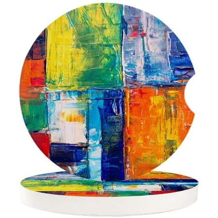 KXMDXA Colorful Abstract Oil Painting Style Set of 6 Car Coaster for Drinks Absorbent Ceramic Stone Coasters Cup Mat with Cork Base for Home Kitchen Room Coffee Table Bar Decor
KXMDXA Colorful Abstract Oil Painting Style Set of 6 Car Coaster for Drinks Absorbent Ceramic Stone Coasters Cup Mat with Cork Base for Home Kitchen Room Coffee Table Bar Decor