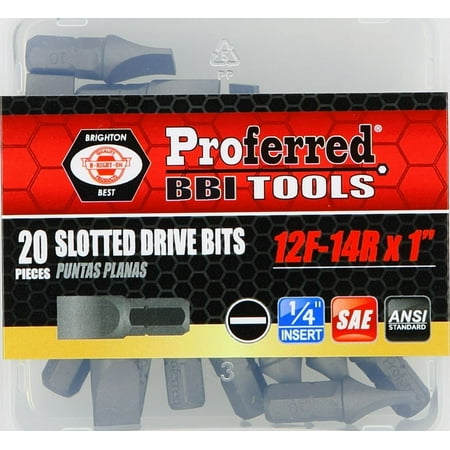 Proferred T52009 Slotted Drive Bits 12F-14R 1 1/4 Hex-Bull Nose Shank
Proferred T52009 Slotted Drive Bits 12F-14R 1 1/4 Hex-Bull Nose Shank