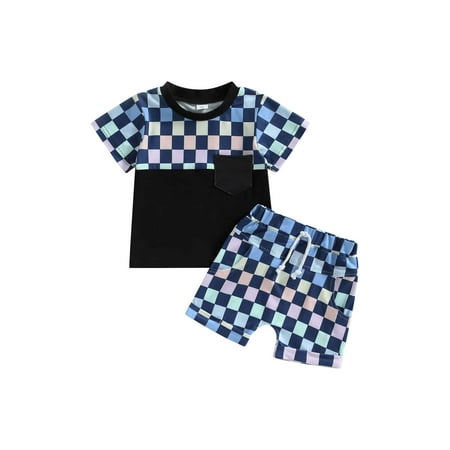 2pcs Baby Boys Grl Shorts Set Checkerboard Short Sleeve T-shirt Tops + Shorts Toddler Casual Summer Outfits
2pcs Baby Boys Grl Shorts Set Checkerboard Short Sleeve T-shirt Tops + Shorts Toddler Casual Summer Outfits