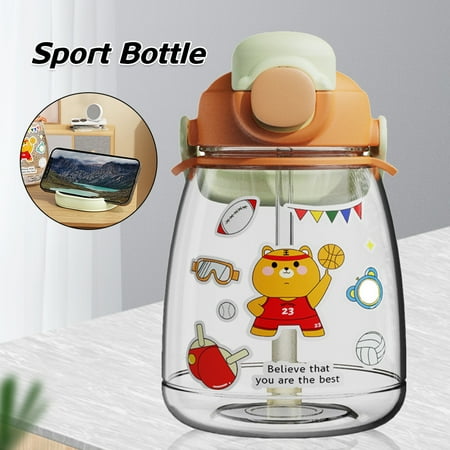 Cute Water Bottle Sealed Flip Top Lid Clear Bottle with Sucker Handle Lanyard
Cute Water Bottle Sealed Flip Top Lid Clear Bottle with Sucker Handle Lanyard