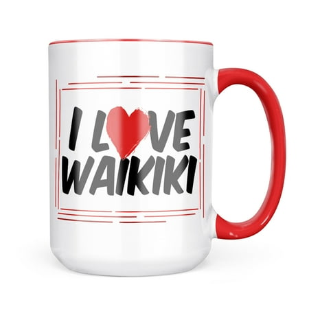 Neonblond I Love Waikiki Mug gift for Coffee Tea lovers