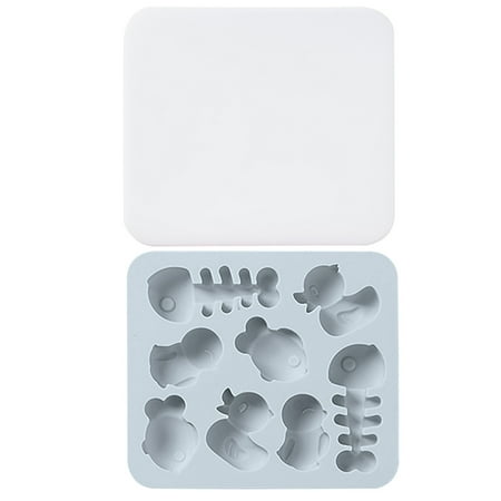 Mittory Cartoon Silicone Ice Tray With Lid Chocolate Candy Ice Mold