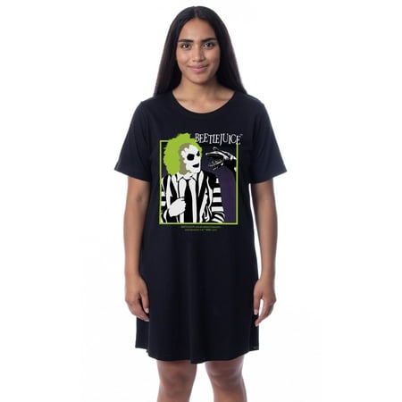 Beetlejuice Womens Minimalist Character Logo Nightgown Sleep Pajama Shirt (L)
Beetlejuice Womens Minimalist Character Logo Nightgown Sleep Pajama Shirt (L)