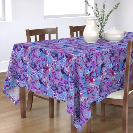 Cotton Sateen Tablecloth 70 x 108 - Birds Blooms Chinoiserie Violet Purple Psychedelic Garden Bright Spring Print Custom Table Linens by Spoonflower
Cotton Sateen Tablecloth 70 x 108 - Birds Blooms Chinoiserie Violet Purple Psychedelic Garden Bright Spring Print Custom Table Linens by Spoonflower